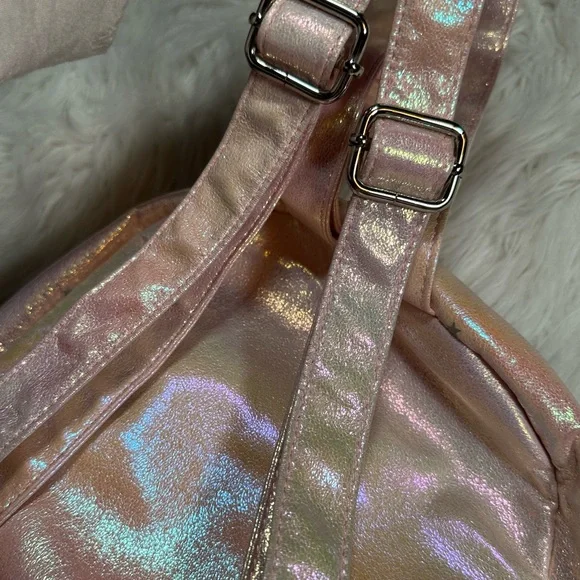 Dolls Kill • Iridescent Pastel Stars Mini Backpack - Picture 6 of 13